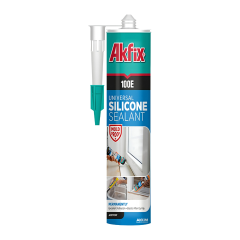 Finisaje si amenajari interioare - Silicon etans universal, 100E, gri RAL7024, 280ml - Akfix