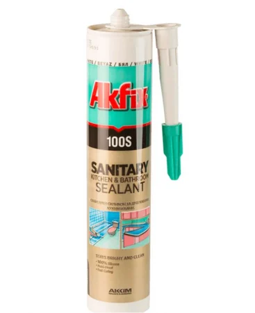 Finisaje si amenajari interioare - Silicon sanitar alb 100S, 280ml - Akfix