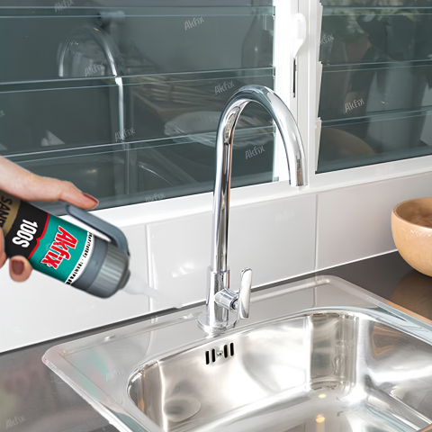 Silicon sanitar transparent 100S, 280ml - Akfix [2]
