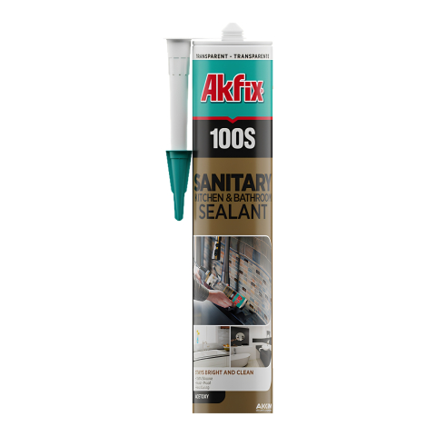 Silicon sanitar transparent 100S, 280ml - Akfix [5]