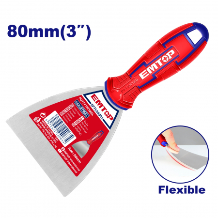 Unelte si accesorii pentru zidarie si zugravit - Spaclu inox 80mm