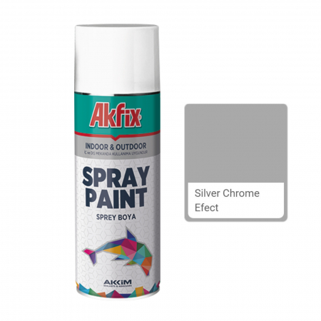 Spray vopsea - Spray Vopsea, culoare Silver Chrome Effect, 400ml - AKFIX