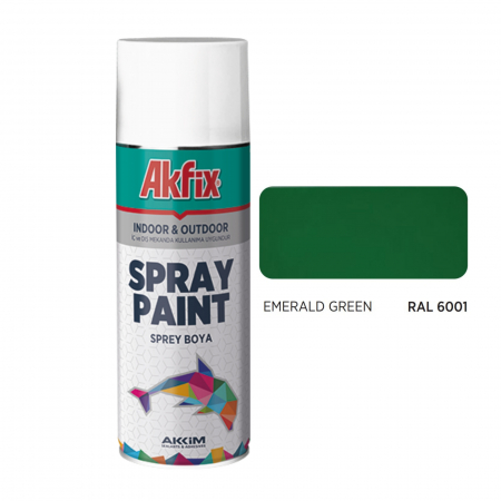Spray vopsea - Spray Vopsea finisaj lucios, Verde Smarald, RAL6001, 400ml