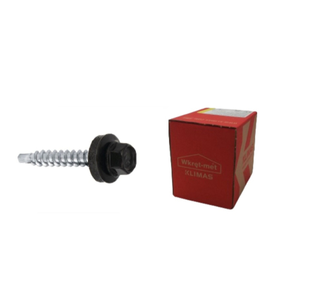Surub autoforant pentru fixarea tablelor de otel pe suport de lemn, 4,8x35mm, RAL9005 - WFD-48035-9005, Wrek-met KLIMAS [7]