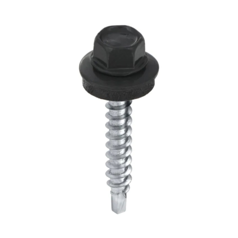 Suruburi pentru tabla - Surub autoforant pentru tabla, cap hexagonal 4.8x55mm RAL 7016- 200 buc/cutie - WFD-48055-7016, Klimas Wkret-met