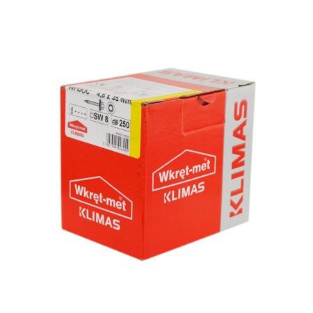 Surub autoforant pentru tabla, pe suport de lemn, 4.8x70mm, ZINC - 200 buc/cutie - WFDOC-48070, Wrek-met KLIMAS [2]