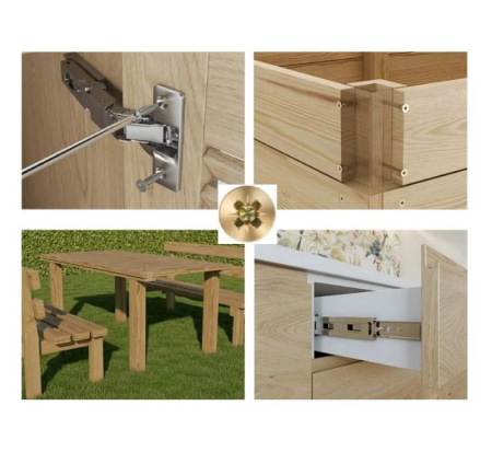 Surub cu cap inecat pentru placi OSB 5x100, 200 bucati/cutie, KMH-50100, Wrek-met KLIMAS [1]