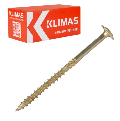 Surub dulgherie lemn, cap saiba TORX TX30 6x200 mm - 100 bucati/cutie - WKCP-06200, Klimas Wkret-met [3]
