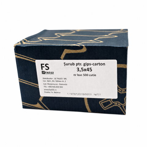 Surub gips-carton pentru metal, TN 3.5x45mm, 500 buc/cutie - FixAD [6]