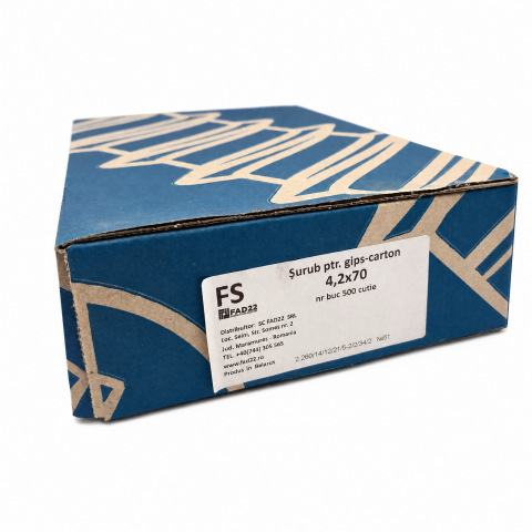 Surub gips-carton pentru metal, TN 4.2x70mm, 500 buc/cutie - FixAD [5]