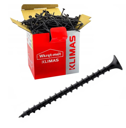 Surub pentru fixarea placilor de gips-carton pe suporturi din lemn, FT 3.5x45mm - KSGD-35045, Klimas Wkret-met [10]