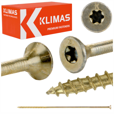 Surub pentru lemn TORX  8x120mm - WKCS-08120(50), Wrek-met KLIMAS [5]