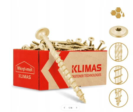 Surub pentru lemn TORX  8x120mm - WKCS-08120(50), Wrek-met KLIMAS [3]
