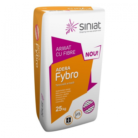 Mortare - Tencuiala armata cu fibre Adera Fybro, pentru interior, 25 kg