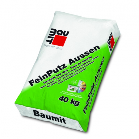 Mortare - Tencuiala fina, alba Baumit FeinPutz Aussen, exterior, 40 kg