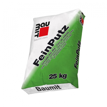 Mortare - Tencuiala fina, alba Baumit FeinPutz, interior, 25 kg