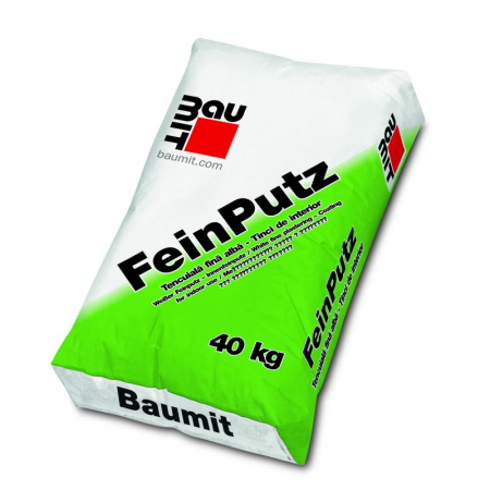 Mortare - Tencuiala fina, alba Baumit FeinPutz, interior, 40 kg