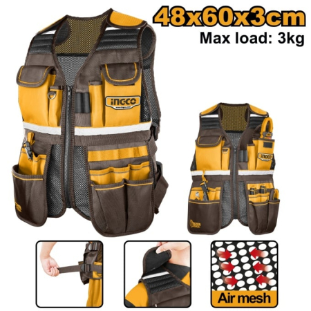 Imbracaminte - Vesta pentru Scule 17 Buzunare INGCO HTVT09028