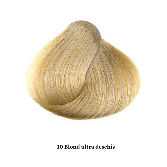 Vopsea de par permanenta profesionala - nuanta 10 blond ultra deschis ( Natural) 60 ml   mix 1:2 [2]