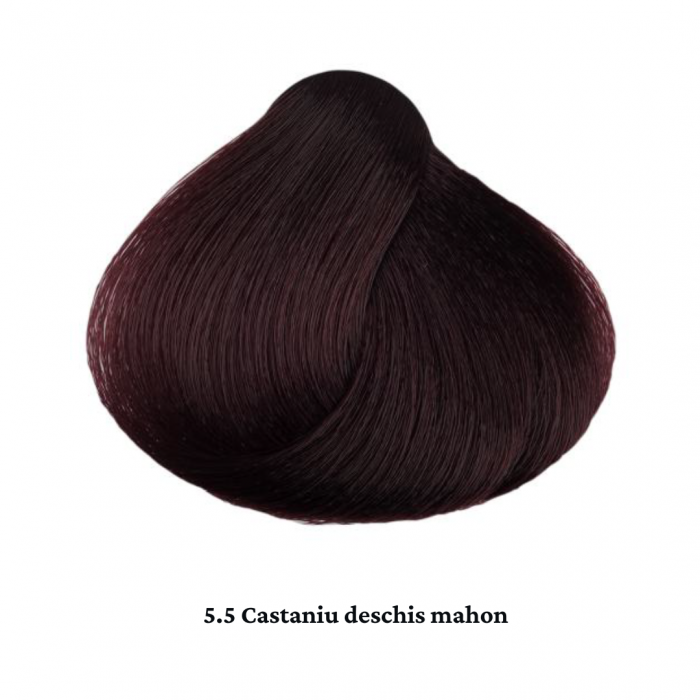 Vopsea de par permanenta profesionala - nuanta  5.5 Castaniu deschis mahon 60ml   mix 1+2 [2]