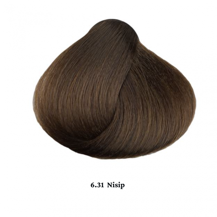 Vopsea de par permanenta profesionala - nuanta  6.31 nisip  (Cenusiu&Auriu)    60ml   mix 1+2 [2]