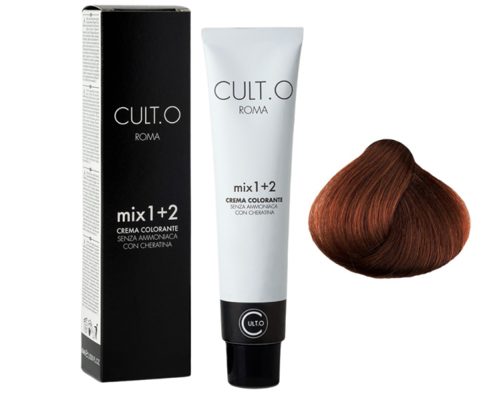 Vopsea de par permanenta profesionala - nuanta  6.44 blond inchis aramiu intens( Aramiu&Rosu&Violet)  60ml   mix 1+2 [1]