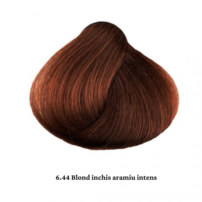 Vopsea de par permanenta profesionala - nuanta  6.44 blond inchis aramiu intens( Aramiu&Rosu&Violet)  60ml   mix 1+2 [2]