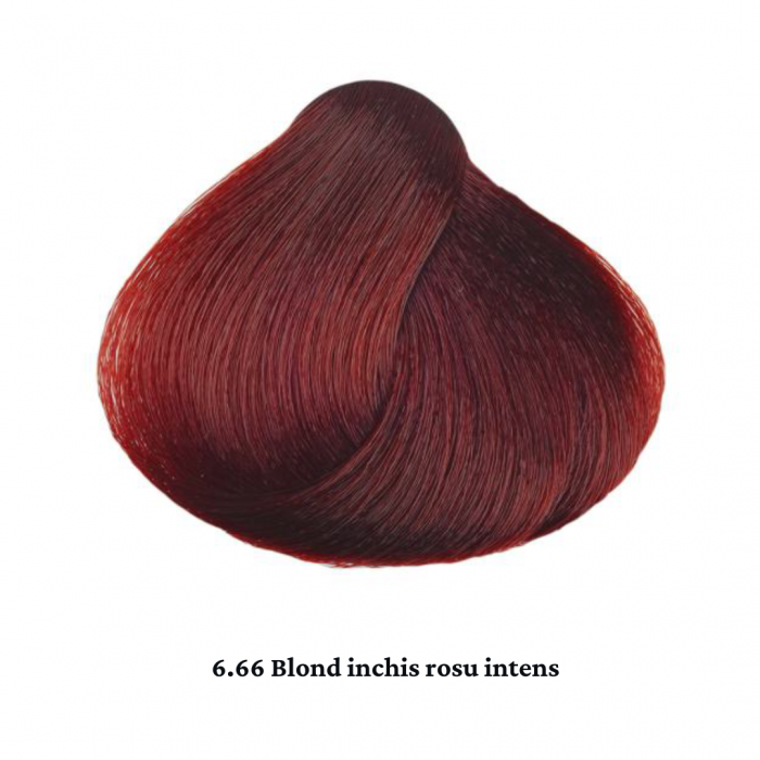 Vopsea de par permanenta profesionala - nuanta  6.66 blond inchis rosu intens  ( Aramiu&Rosu&Violet)  60ml   mix 1+2 [2]