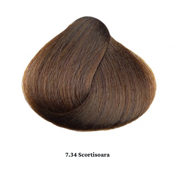 Vopsea de par permanenta profesionala - nuanta  7.34 Scortisoara  60ml   mix 1+2 [2]