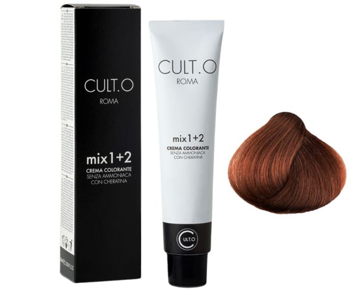 Vopsea de par permanenta profesionala - nuanta  7.44 blond aramiu intens ( Aramiu&Rosu&Violet)  60ml   mix 1+2 [1]