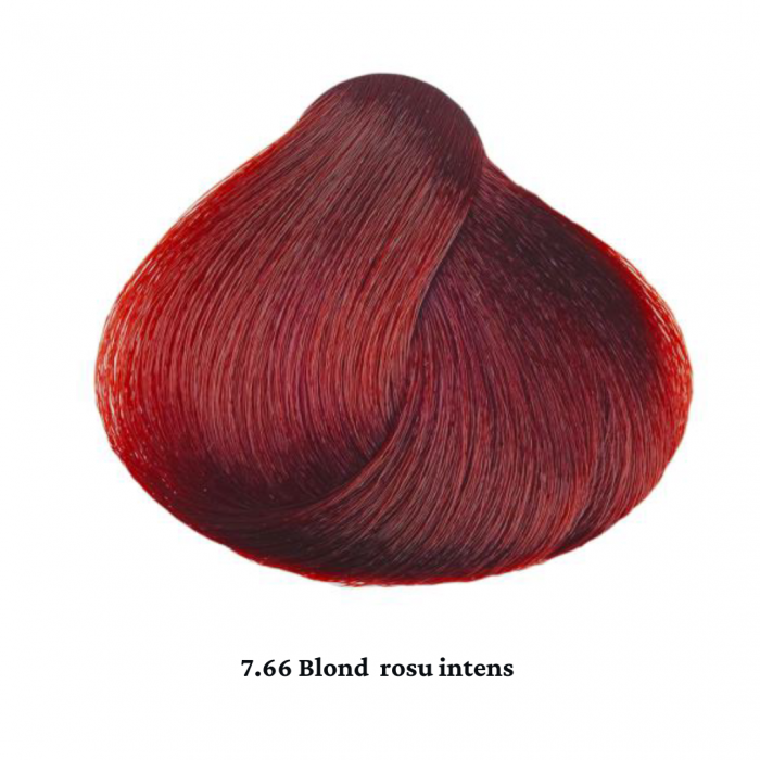 Vopsea de par permanenta profesionala - nuanta  7.66 blond rosu intens ( Aramiu&Rosu&Violet)  60ml   mix 1+2 [2]