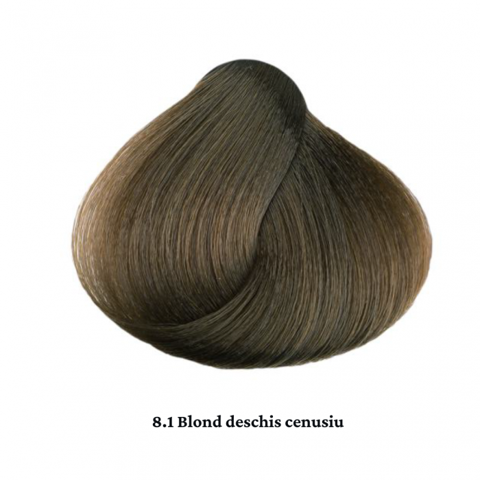 Vopsea de par permanenta profesionala - nuanta  8.1 blond deschis cenusiu (Cenusiu&Auriu)    60ml   mix 1+2 [2]