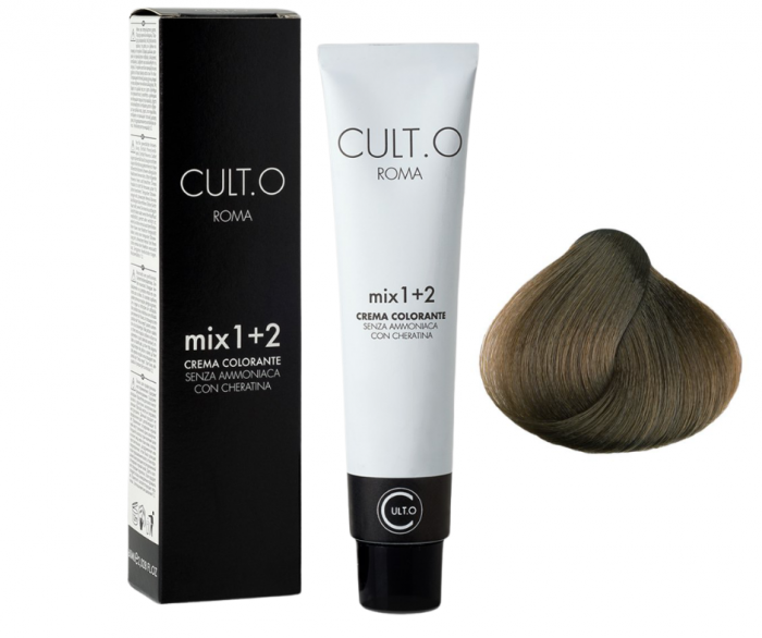 Vopsea de par permanenta profesionala - nuanta  8.1 blond deschis cenusiu (Cenusiu&Auriu)    60ml   mix 1+2 [1]