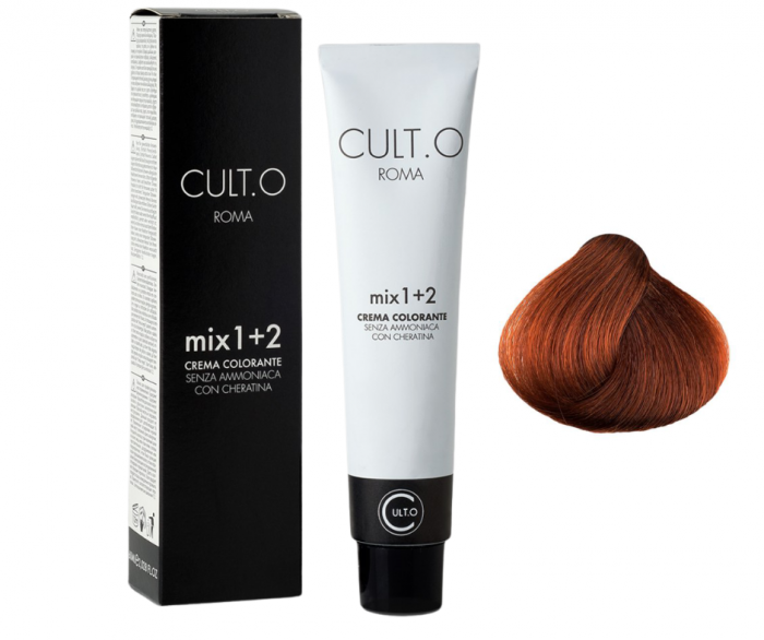 Vopsea de par permanenta profesionala - nuanta  8.44 blond deschis aramiu intens ( Aramiu&Rosu&Violet)  60ml   mix 1+2 [1]