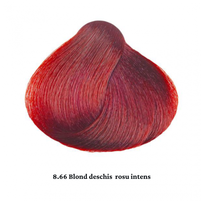 Vopsea de par permanenta profesionala - nuanta 8.66 blond deschis rosu intens  ( Aramiu&Rosu&Violet)  60ml   mix 1+2 [2]