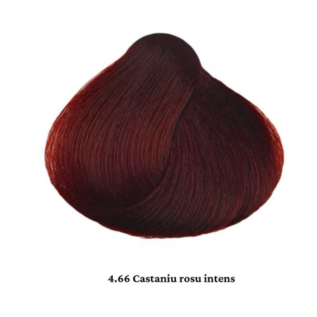 Vopsea de par permanenta profesionala - nuanta  4.66 castaniu rosu intens  ( Aramiu&Rosu&Violet)  60ml   mix 1+2 [1]