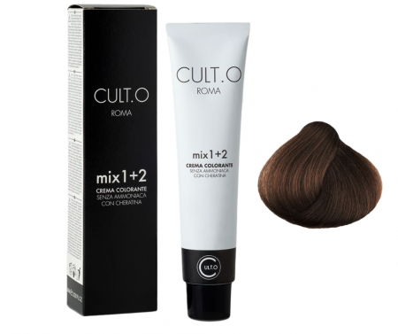 Produse pentru colorarea (vopsirea) parului - Vopsea de par permanenta profesionala - nuanta  5.4 castaniu deschis aramiu  60ml   mix 1+2