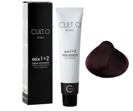 Produse pentru colorarea (vopsirea) parului - Vopsea de par permanenta profesionala - nuanta  5.5 Castaniu deschis mahon 60ml   mix 1+2