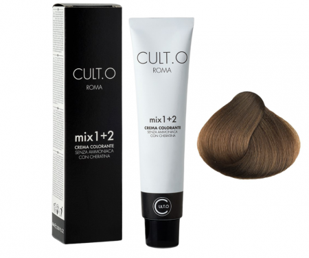 Produse pentru par linia Cult.O - Vopsea de par permanenta profesionala - nuanta  7.32  Tabac ( Mediteraneene )  60ml   mix 1+2