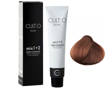 Produse pentru colorarea (vopsirea) parului - Vopsea de par permanenta profesionala - nuanta  7.4 Blond aramiu 60ml   mix 1+2