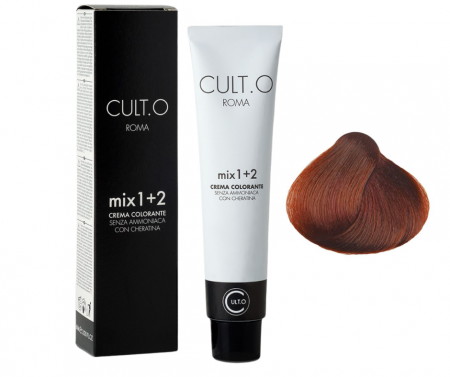 Produse pentru colorarea (vopsirea) parului - Vopsea de par permanenta profesionala - nuanta  7.43 Blond aramiu auriu  60ml   mix 1+2