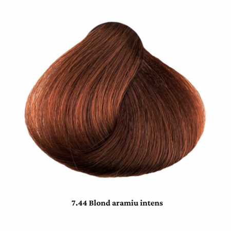 Vopsea de par permanenta profesionala - nuanta  7.44 blond aramiu intens ( Aramiu&Rosu&Violet)  60ml   mix 1+2 [1]