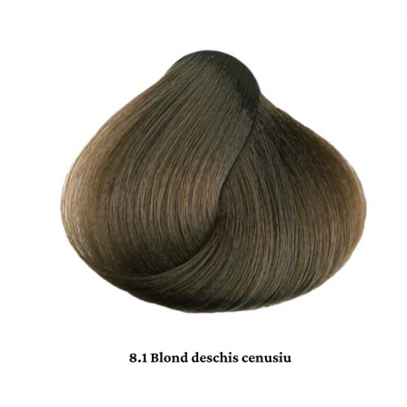 Vopsea de par permanenta profesionala - nuanta  8.1 blond deschis cenusiu (Cenusiu&Auriu)    60ml   mix 1+2 [1]