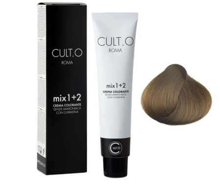 Produse pentru par linia Cult.O - Vopsea de par permanenta profesionala - nuanta  8.31 nisip deschis  (Cenusiu&Auriu)    60ml   mix 1+2