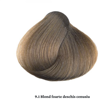 Vopsea de par permanenta profesionala - nuanta  9.1 blond foarte deschis cenusiu (Cenusiu&Auriu)    60ml   mix 1+2 [1]