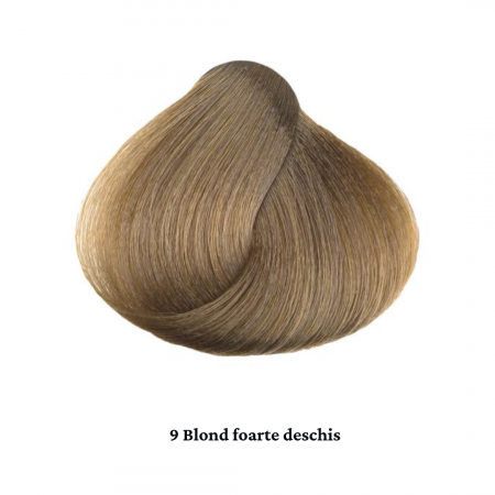 Vopsea de par permanenta profesionala - nuanta 9 blond foarte deschis  60 ml   mix 1:2 [1]