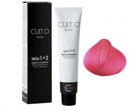 Produse pentru colorarea (vopsirea) parului - Vopsea de par permanenta profesionala - nuanta  Roz 60ml   mix 1+2