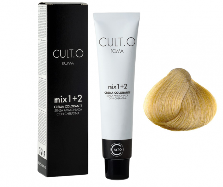 Produse pentru par linia Cult.O - Vopsea de par permanenta professional - nuanta 11.33 blond ultra iluminator auriu intens (Nuante speciale de blond) 60 ml   mix 1:2