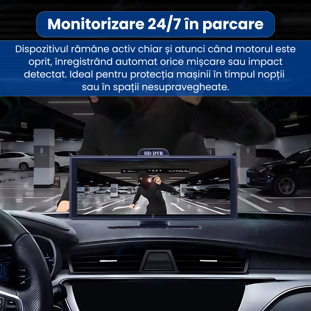 Ecran Multimedia Auto Portabil 10.26" Famify – Wireless CarPlay, Android Auto, GPS, Cameră Marșarier [4]