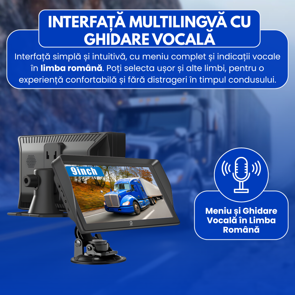 GPS Auto 9 Inch X90 – Hartă Europa, Actualizări Gratis, Ghidare Vocală, Camioane & Autoturisme [5]